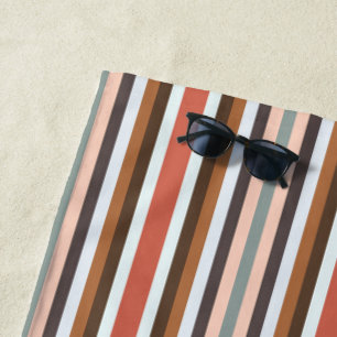 Serviette De Plage Motif à bandes multiples