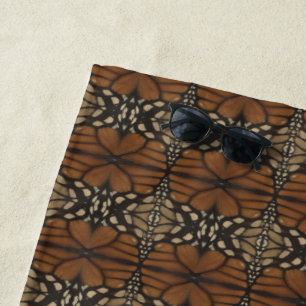 Serviette De Plage Motif à répétition de gros plan d'aile de papillon
