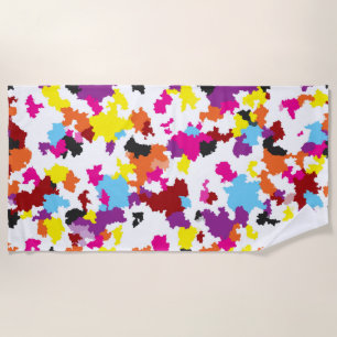 Serviette De Plage Motif Abstrait couleur cristallin irrégulier