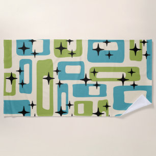 Serviette De Plage Motif Abstrait moderne du milieu du siècle