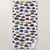 Motif aléatoire des voitures d'époque