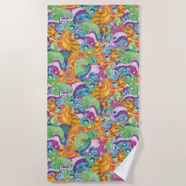 Serviette De Plage Motif Alien du parti Rick Apocalypse (Devant)