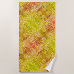 Serviette De Plage Motif aquarelle salée abstrait floral rétro