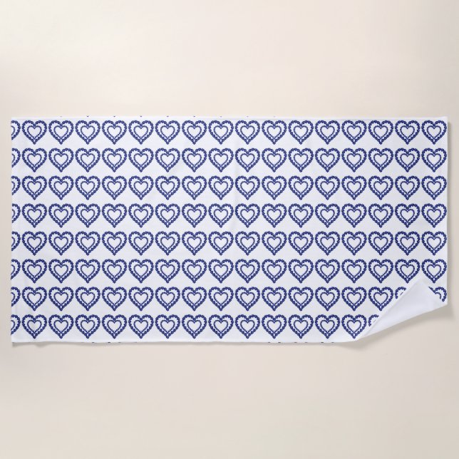 Serviette De Plage Motif bleu (Devant)