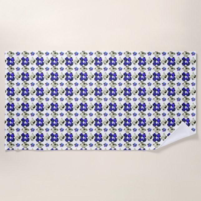 Serviette De Plage Motif bleu (Devant)
