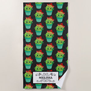 Serviette De Plage Motif Cactus drôle