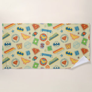 Serviette De Plage Motif de badge de super-héros de la Ligue de justi