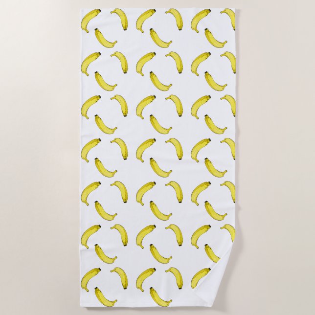 Serviette De Plage Motif de banane (Devant)