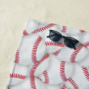 Serviette De Plage Motif de baseballs en couche