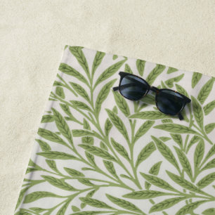 Serviette De Plage Motif de branches feuillues vertes 