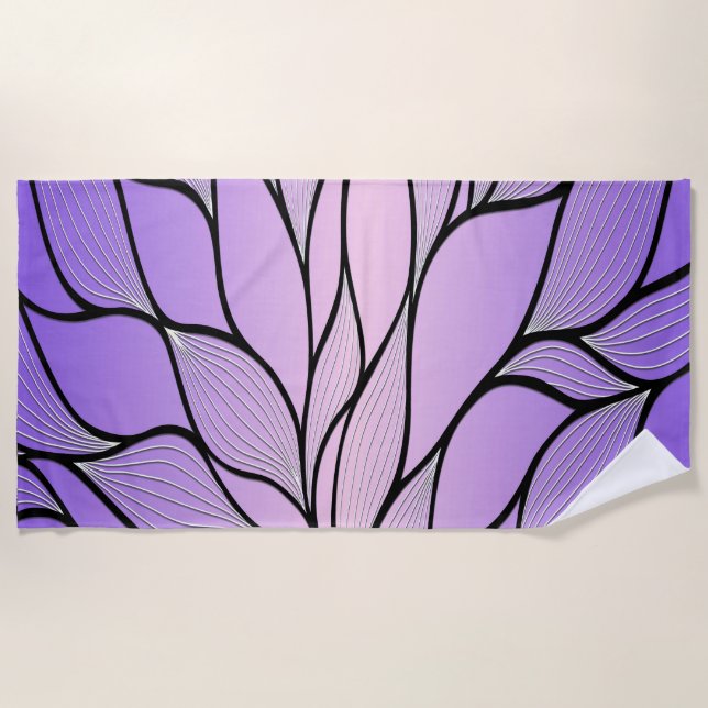 Serviette De Plage Motif de congé créatif Pearlescent violet (Devant)