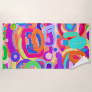 Serviette De Plage Motif de couleurs vives