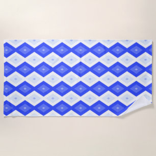 Serviette De Plage Motif de diamant bleu royal