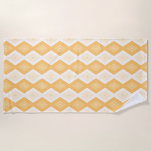 Serviette De Plage Motif de diamant jaune