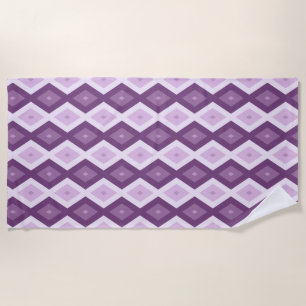 Serviette De Plage Motif de diamant violet
