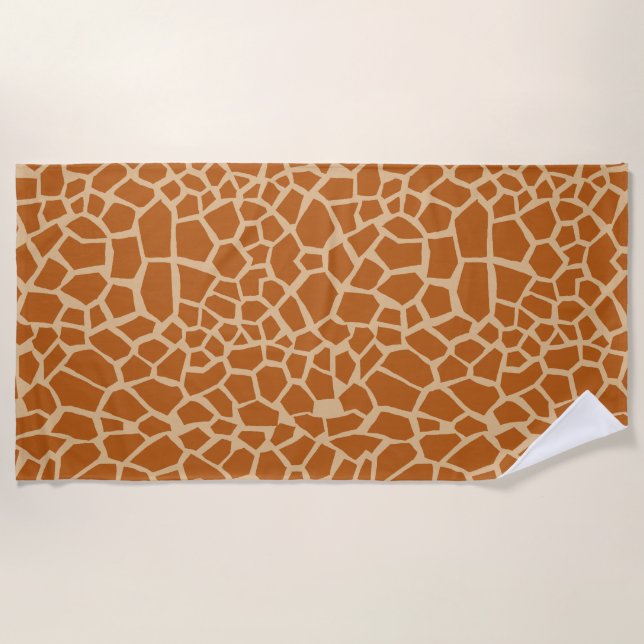 Serviette De Plage Motif de girafe de peau d'animal sans joint (Devant)