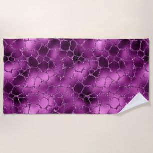 Serviette De Plage Motif de girafes de Parties scintillant de glam Om