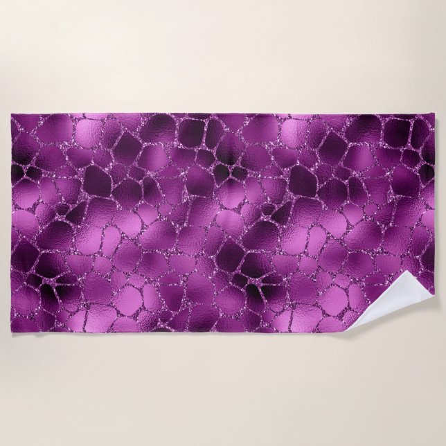 Serviette De Plage Motif de girafes de Parties scintillant de glam Om (Devant)