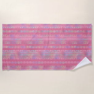 Serviette De Plage Motif de licorne bohème iridescent