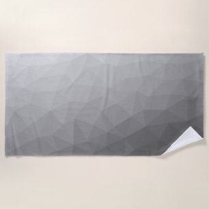 Serviette De Plage Motif de maillage géométrique gris