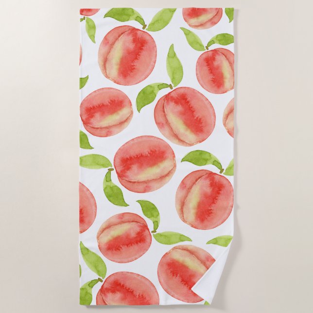 Serviette De Plage Motif de pêche aquarelle   (Devant)