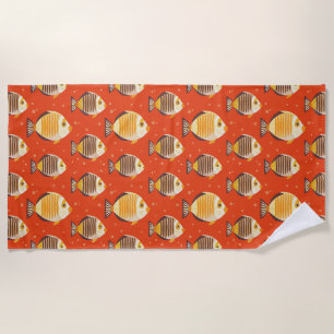 Serviette De Plage Motif de poissons tropicaux mignons