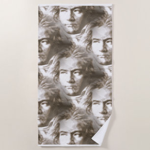 Serviette De Plage Motif de portrait Beethoven