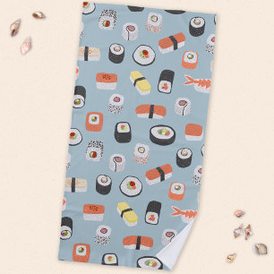 Serviette De Plage Motif de rouleau de maki nigiri de sushi