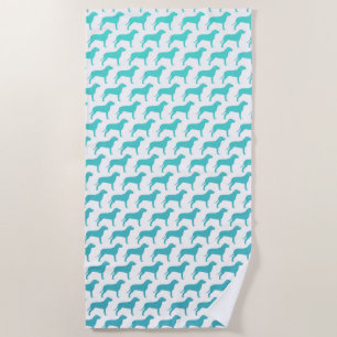 Serviette De Plage Motif de silhouettes Pit Bull