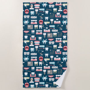 Serviette De Plage Motif dentaire de bureau de clinique