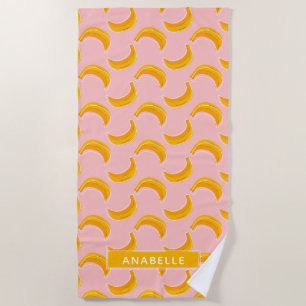 Serviette De Plage Motif d'été de bananes cool