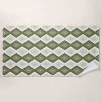 Motif diamant vert olive