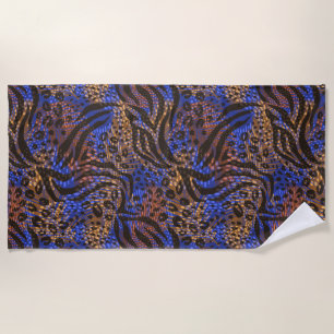 Serviette De Plage Motif d'impression Leopard et Zebra