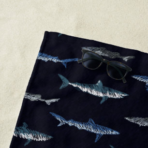 Serviette De Plage Motif d'invasion de requins