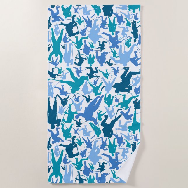 Serviette De Plage Motif du joueur de hockey (Devant)