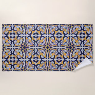 Serviette De Plage Motif en tuiles portugaises