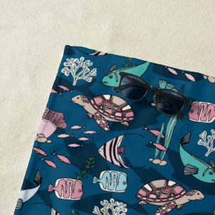Serviette De Plage Motif enfant Ocean Friends