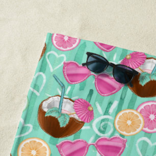 Serviette De Plage Motif Été Plage