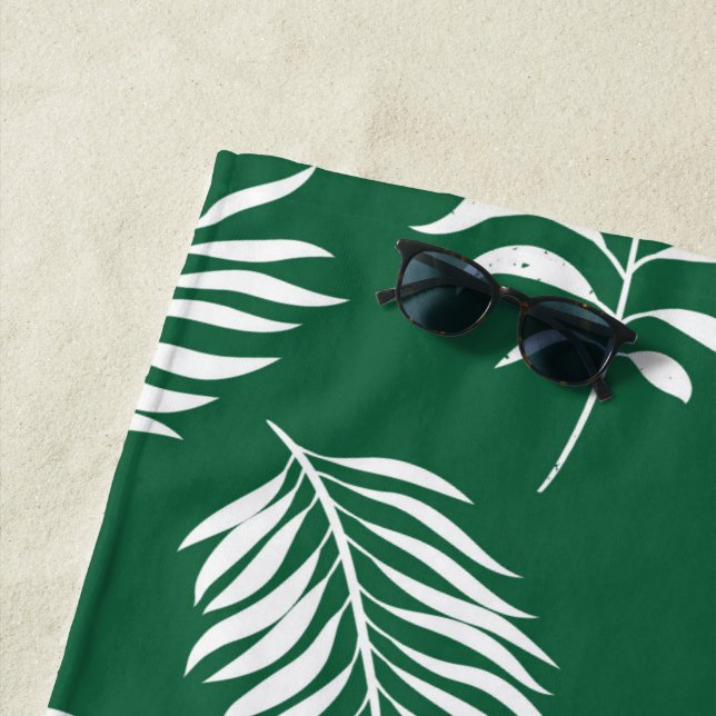 Serviette De Plage Motif feuille 12 (En situation)