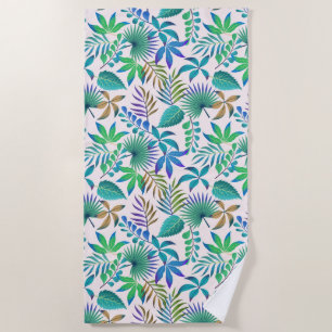 Serviette De Plage Motif feuille tropical