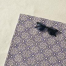 Motif géométrique marocain bleu islamique