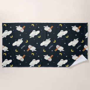 Serviette De Plage Motif Hedwig sous la lumière de la lune nocturne