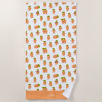 Motif kawaii de carottes amusantes