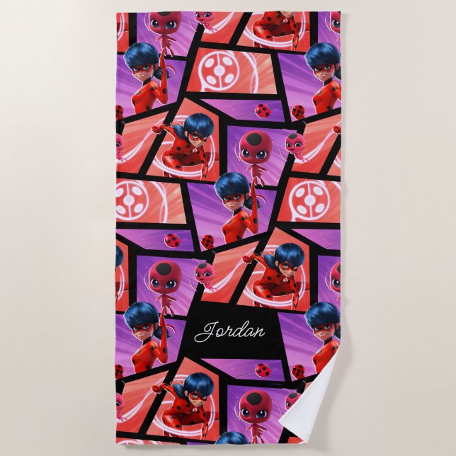 Serviette De Plage Motif Ladybug & Tikki (Devant)