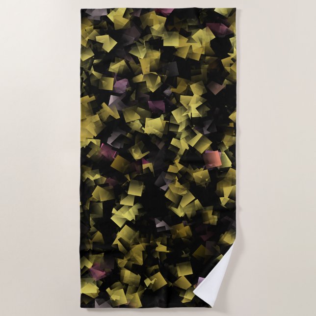 Serviette De Plage motif, métal, design, texture, forme, carré, (Devant)