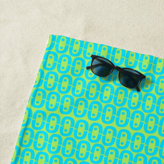 Serviette De Plage motif moderne et coloré (En situation)