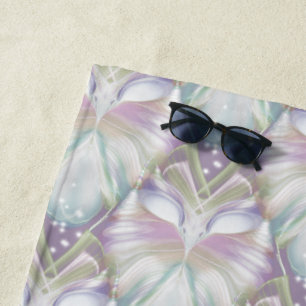 Serviette De Plage Motif Oracle Owl Pastel Purple
