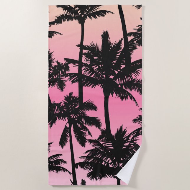 Serviette De Plage Motif Palm Tree (Devant)