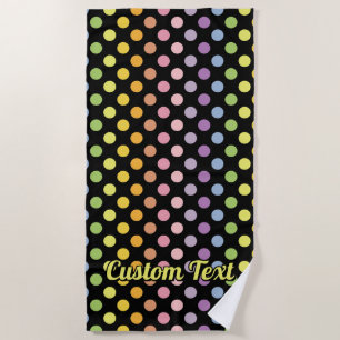 Serviette De Plage Motif Pois Rainbow