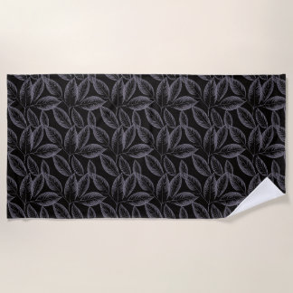 Serviette De Plage Motif Premium feuille sans soudure avec veines dét